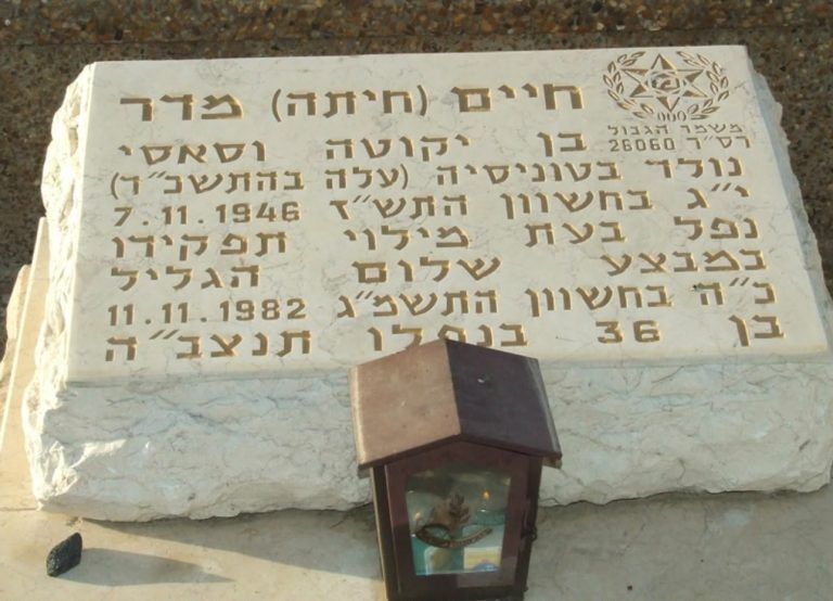 תמונה לזכר חיים&nbsp; מדר&nbsp;