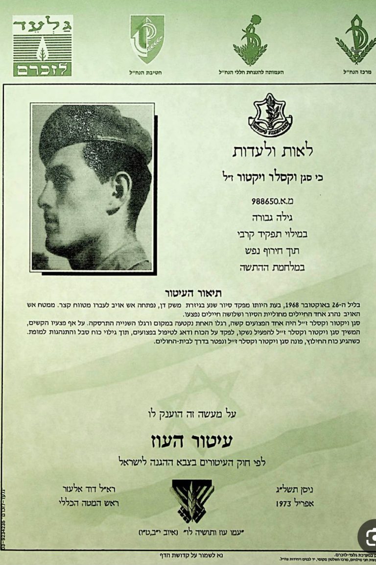 תמונה לזכר חיים ויקטור&nbsp; וקסלר